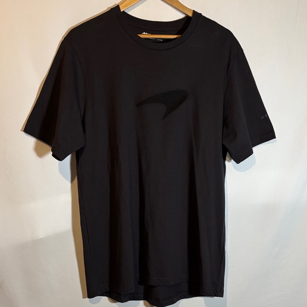 Men's McLaren formula 1 team grey Short-Sleeve Crewneck Tee embroidered logo